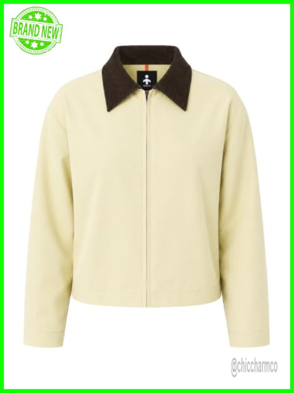 Cropped Barn Jacket Corduroy Collar Water Resistant Utility Trench